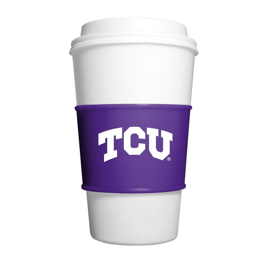 TCU Horned Frogs Silicone Cup Sleeves Durable Drink Accessories NCAA Team Spirit Image 1