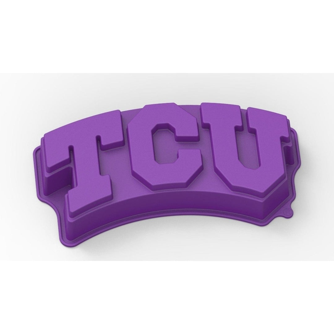 TCU Horned Frogs Cake Pan MasterPieces Non-Stick Silicone NCAA Baking Tray Image 1