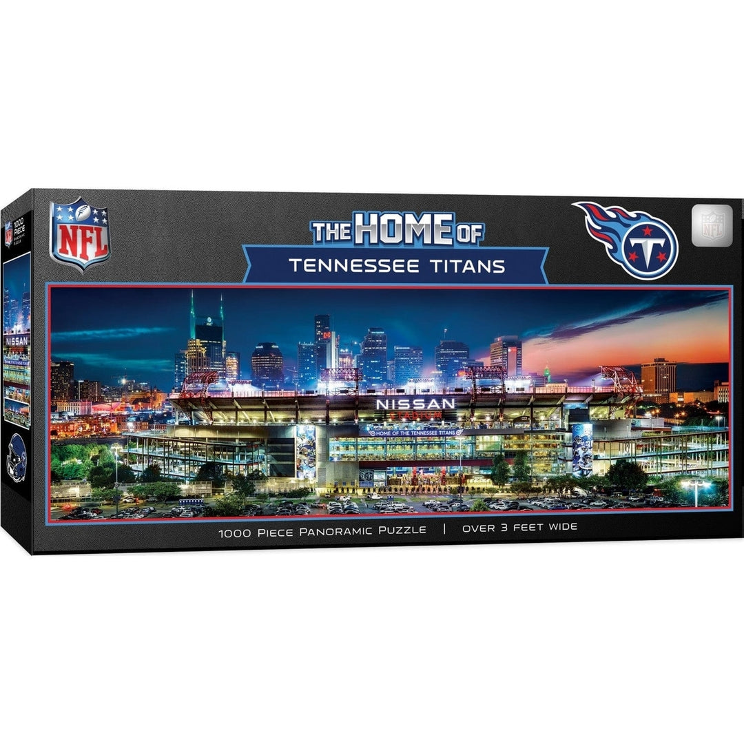 Tennessee Titans 1000 Piece Panoramic Jigsaw Puzzle 13x39 Made in USA Recycled Image 1