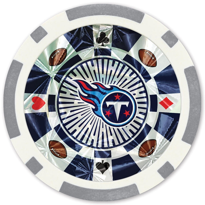 Tennessee Titans 20 Piece Poker Chips Set Officially Licensed Collectible Game Set Image 2