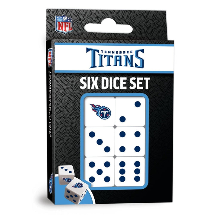 Tennessee Titans Dice Set 6-Piece D6 Gaming Dice NFL Team Logo 16mm Image 1