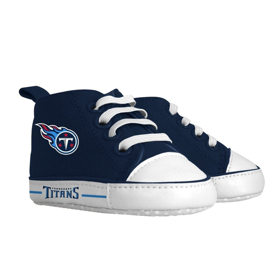 Tennessee Titans Baby Shoes High Top Pre-Walkers Unisex Soft Fabric Grippers Image 1