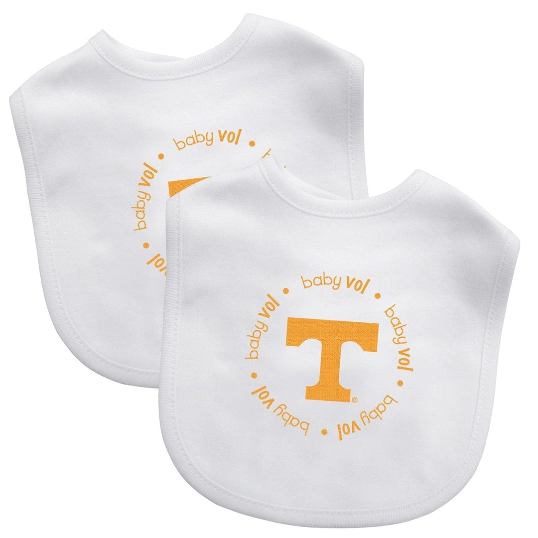 Tennessee Volunteers Baby Bibs 2-Pack Unisex Cotton Embroidered Team Logo Image 1