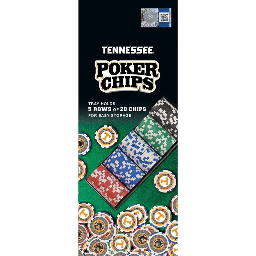 Tennessee Volunteers 100 Piece Casino Style Poker Chips NCAA Team Game Set Image 2