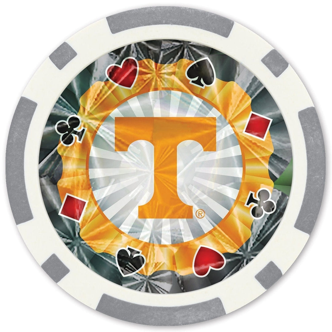 Tennessee Volunteers 20 Piece Poker Chips NCAA Collectible Casino Style Set Image 2