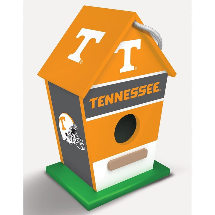 Tennessee Volunteers Wood Birdhouse Waterproof Rolled Tin Roof Easy Clean Design Image 1