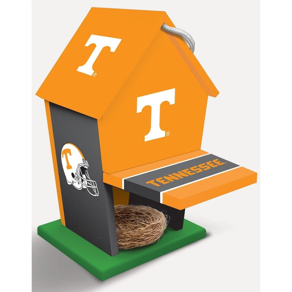 Tennessee Volunteers Wood Birdhouse Waterproof Rolled Tin Roof Easy Clean Design Image 2