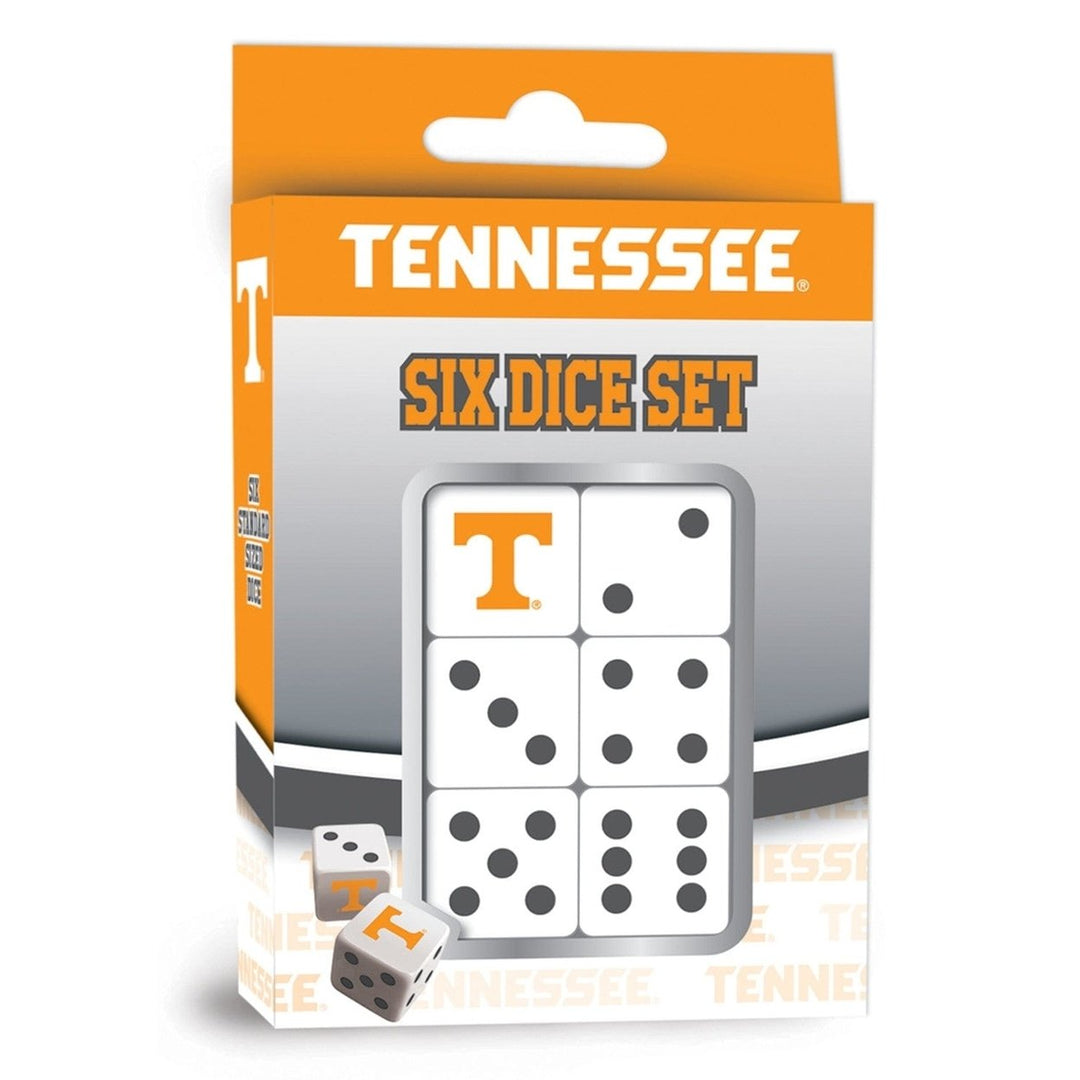 Tennessee Volunteers Dice Set 6-Piece D6 Gaming Dice Standard Size Officially Licensed Image 1