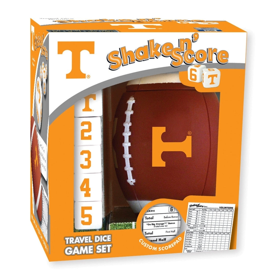 Tennessee Volunteers Shake n Score Dice Game NCAA Travel Game 5 Dice Cup Image 1