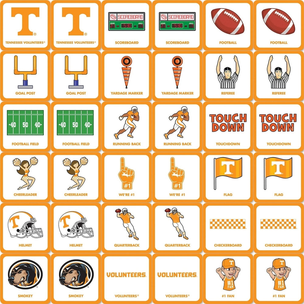 Tennessee Volunteers Matching Game NCAA Family Fun Memory Card Game Image 2