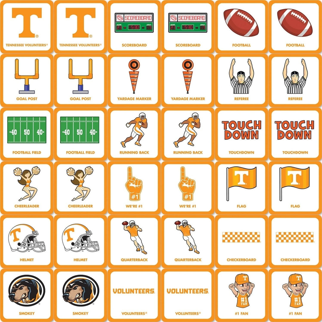 Tennessee Volunteers Matching Game NCAA Family Fun Memory Card Game Image 2