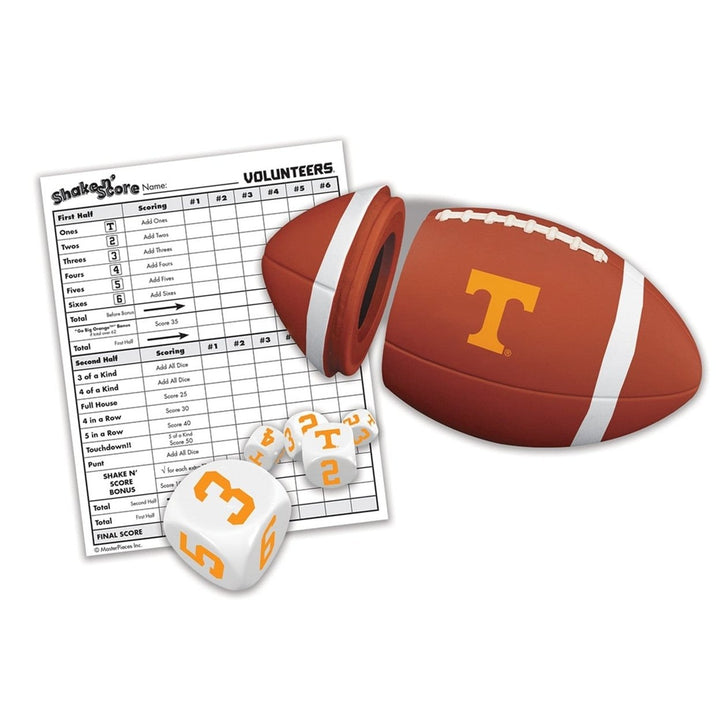 Tennessee Volunteers Shake n Score Dice Game NCAA Travel Game 5 Dice Cup Image 2