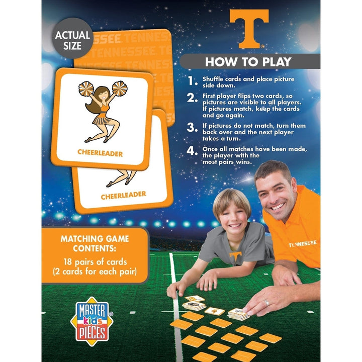 Tennessee Volunteers Matching Game NCAA Family Fun Memory Card Game Image 3