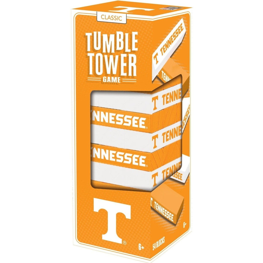 Tennessee Volunteers Tumble Tower Game NCAA Wooden Blocks Stacking Challenge Image 1