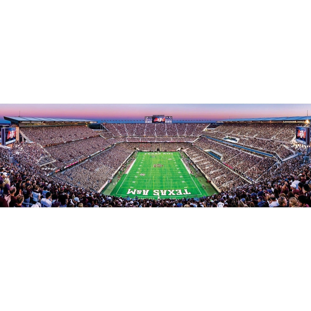 Texas AandM Aggies 1000 Piece Panoramic Jigsaw Puzzle 13x39 Eco-Friendly Chipboard Image 2