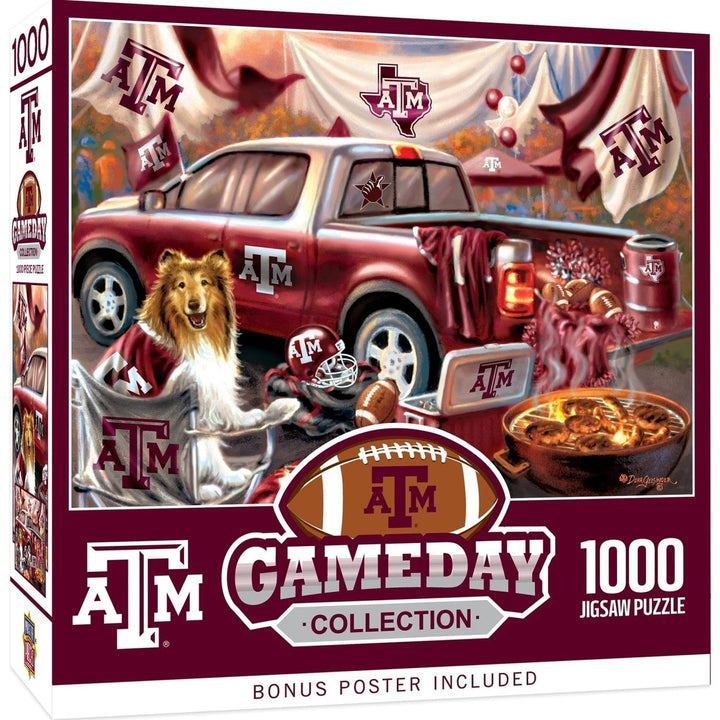 Texas AandM Aggies 1000 Piece Gameday Jigsaw Puzzle 19.25x26.75 Recycled Chipboard Image 1