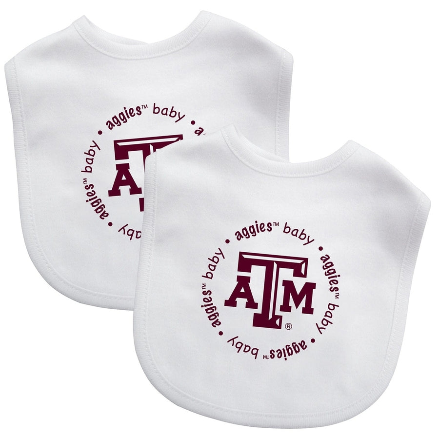 Texas AandM Aggies Baby Bibs 2-Pack Cotton Embroidered Infant Accessories Image 1