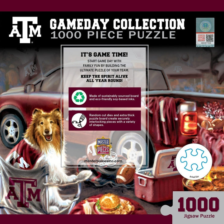 Texas AandM Aggies 1000 Piece Gameday Jigsaw Puzzle 19.25x26.75 Recycled Chipboard Image 3