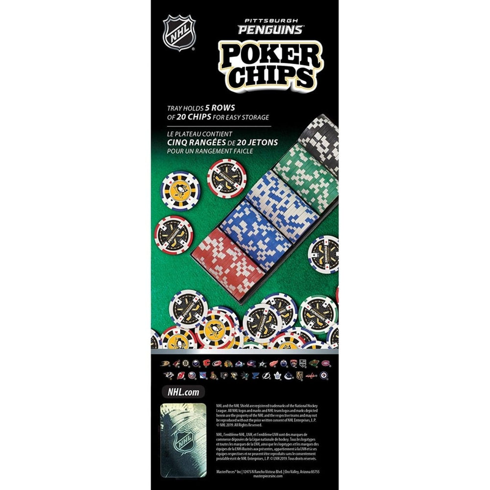 Pittsburgh Penguins 100 Piece Poker Chips Image 2