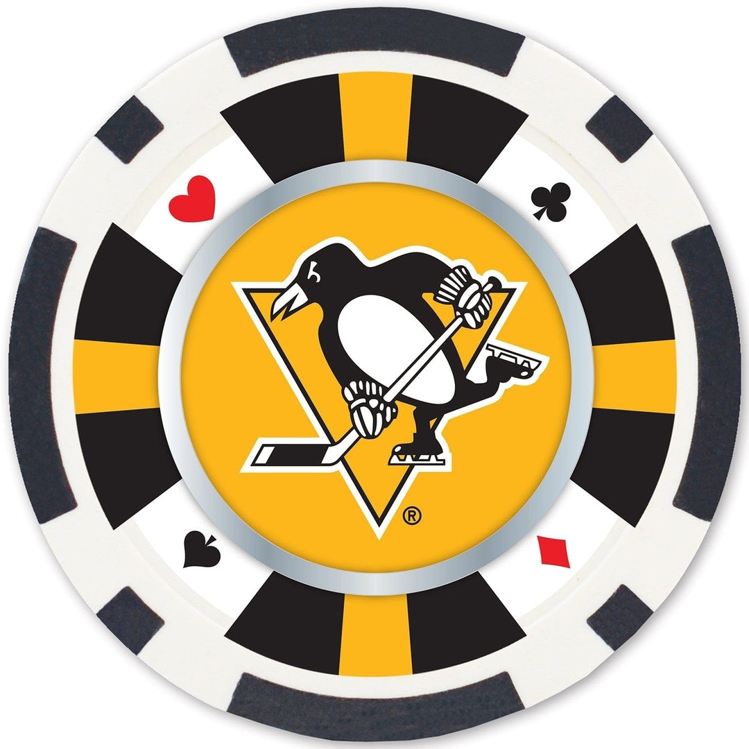 Pittsburgh Penguins 100 Piece Poker Chips Image 3