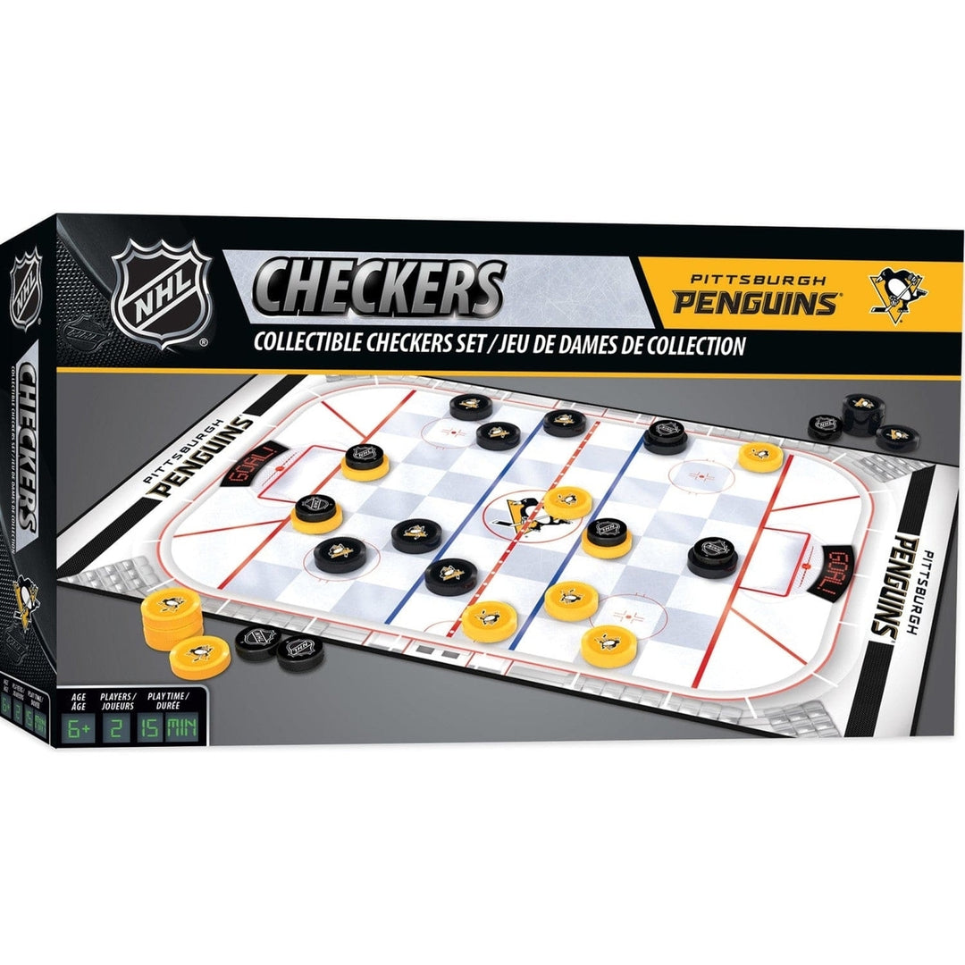 Pittsburgh Penguins Checkers Board Game Image 1