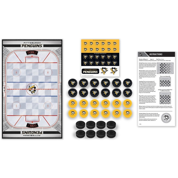 Pittsburgh Penguins Checkers Board Game Image 2