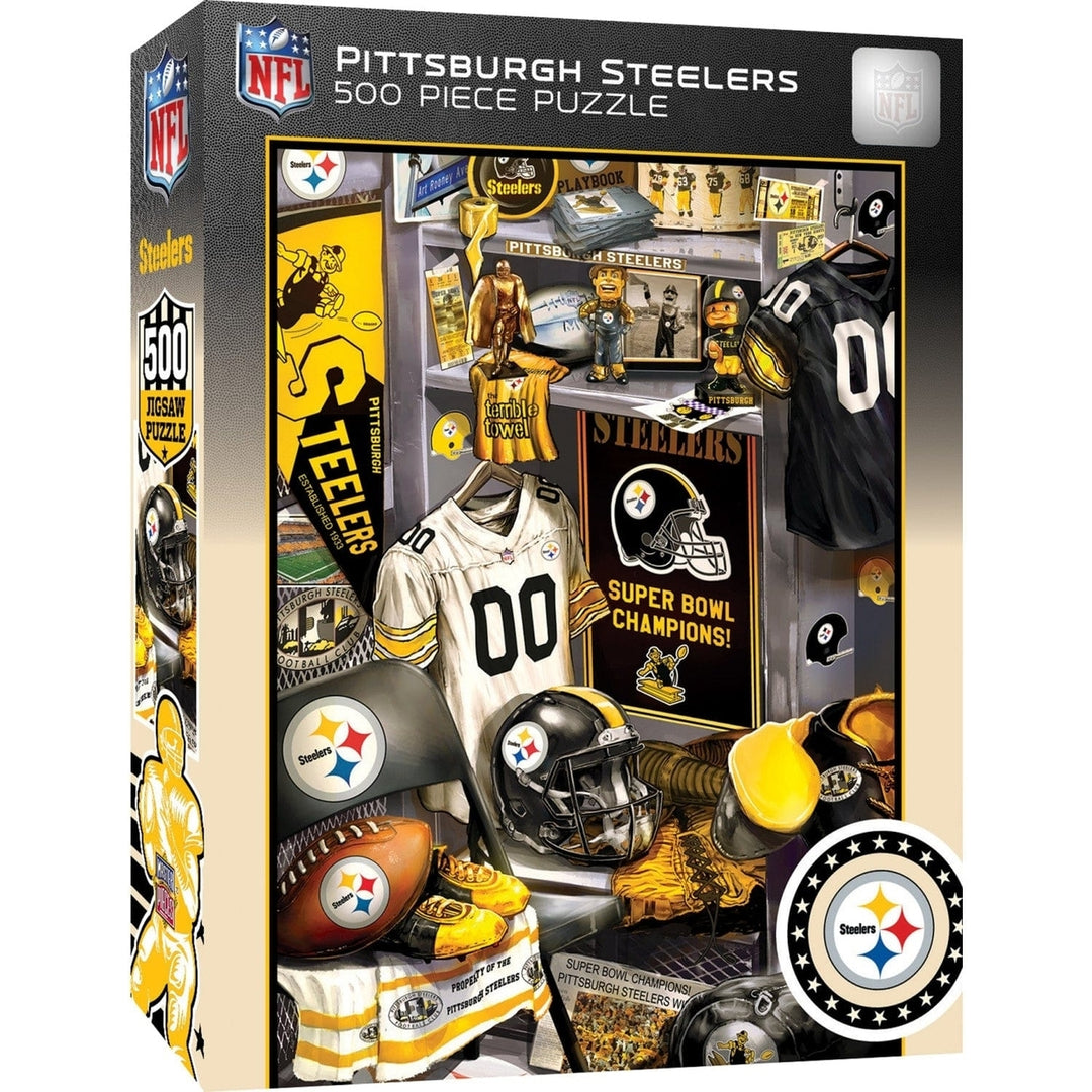 Pittsburgh Steelers - Locker Room 500 Piece Jigsaw Puzzle Image 1