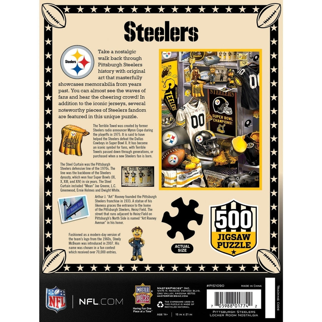 Pittsburgh Steelers - Locker Room 500 Piece Jigsaw Puzzle Image 3