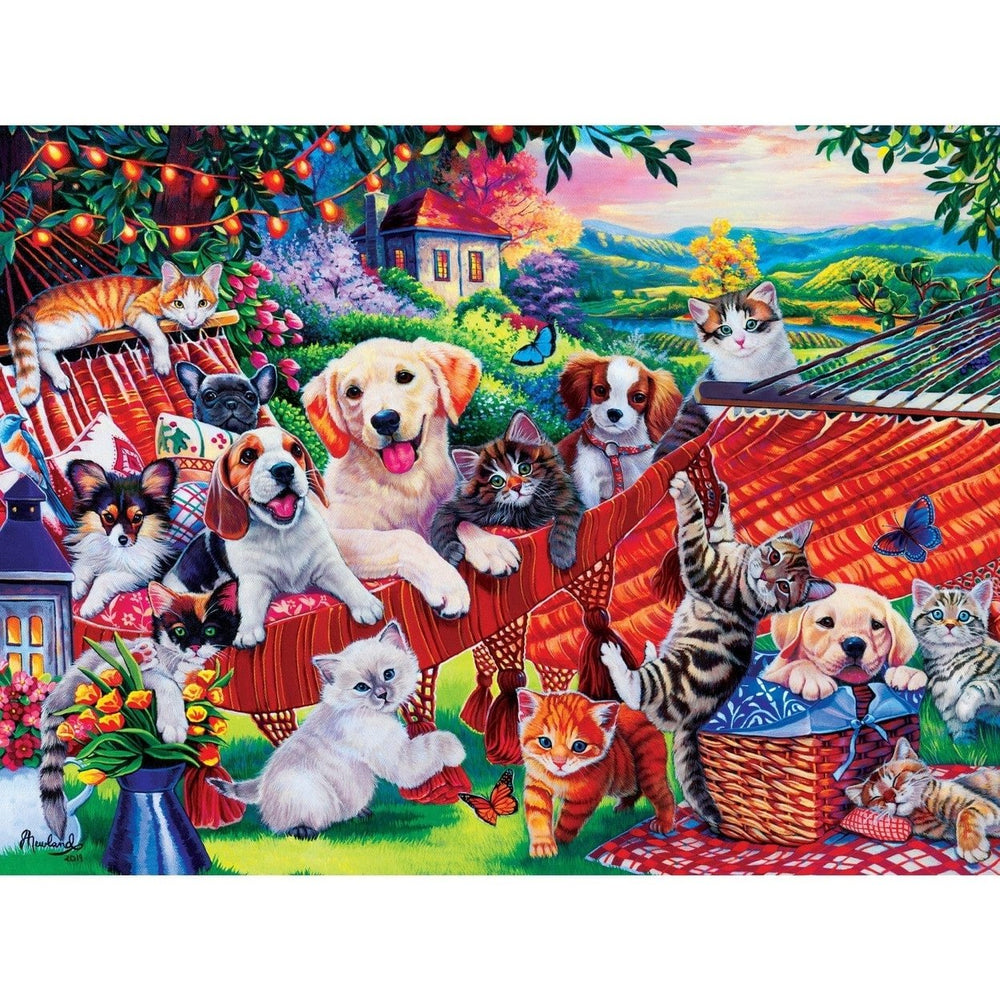 Playful Paws - A Lazy Afternoon 300 Piece EZ Grip Jigsaw Puzzle Image 2