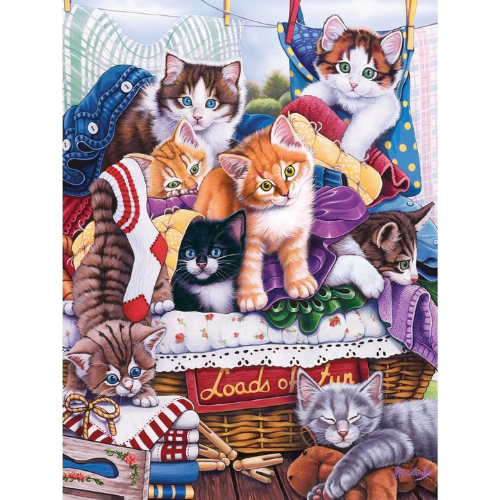 MasterPieces Playful Paws 300PC EZ Grip Jigsaw Puzzle Kittens 18x24 inches Image 2