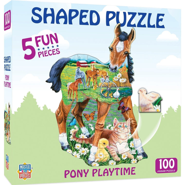 MasterPieces Pony Playtime 100 Piece Kids Jigsaw Puzzle 14x19.5 inches Image 1