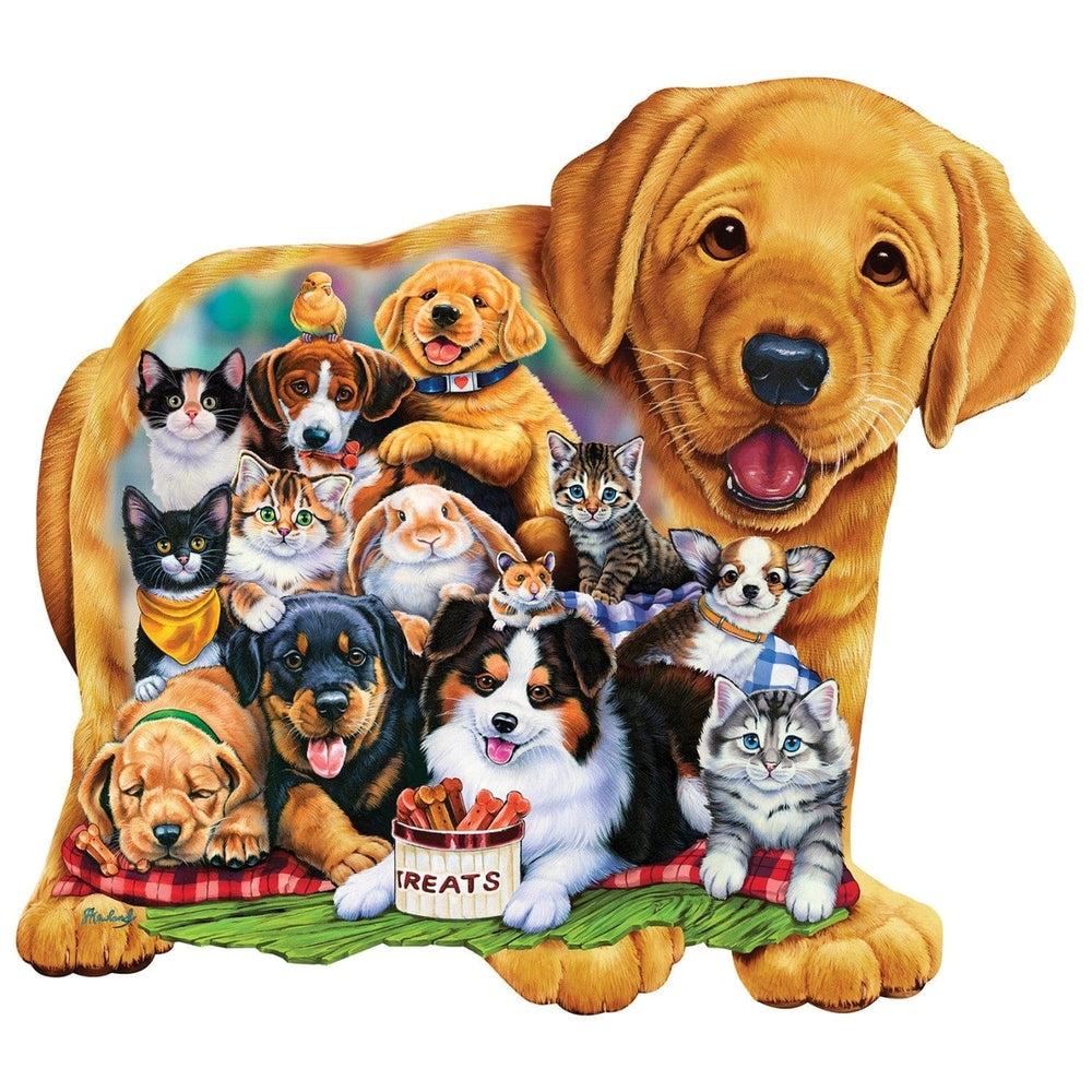 Puppy Pals 100 Piece Shaped Jigsaw Puzzle for Ages 6+ 17.5 x 15.5 inches Image 2