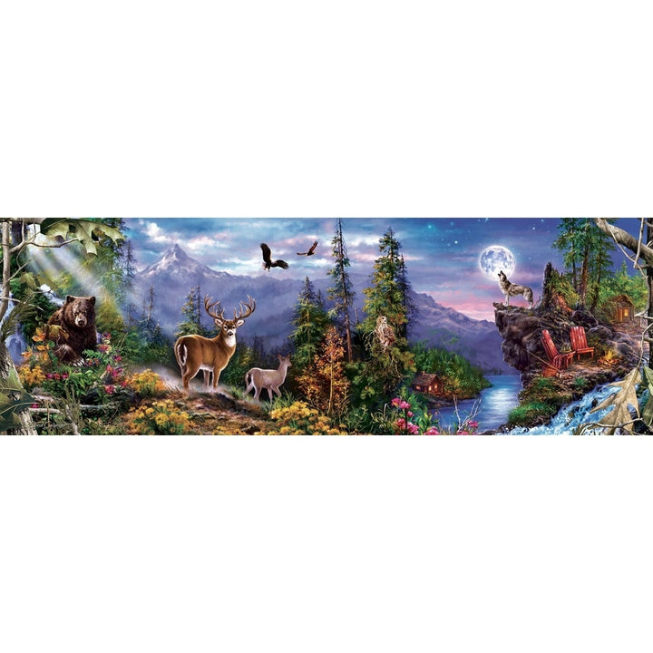 Realtree 1000 Piece Panoramic Jigsaw Puzzle 13x39 Outdoor Forest Scenic View Image 2