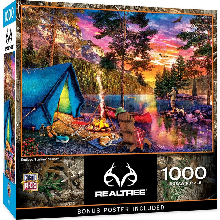 Realtree Endless Summer Sunset Jigsaw Puzzle 1000 Piece Outdoor Scene Image 1