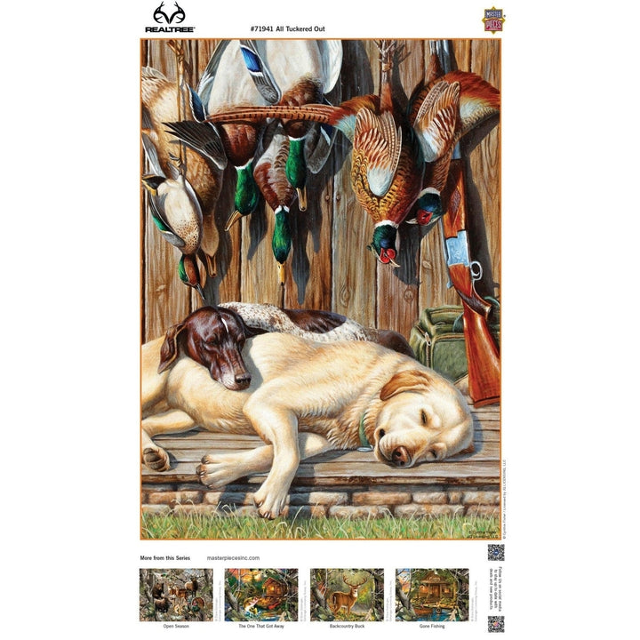 Realtree 1000 Piece Jigsaw Puzzle Hunting Dogs Camo 19.25x26.75 Eco-Friendly Image 4