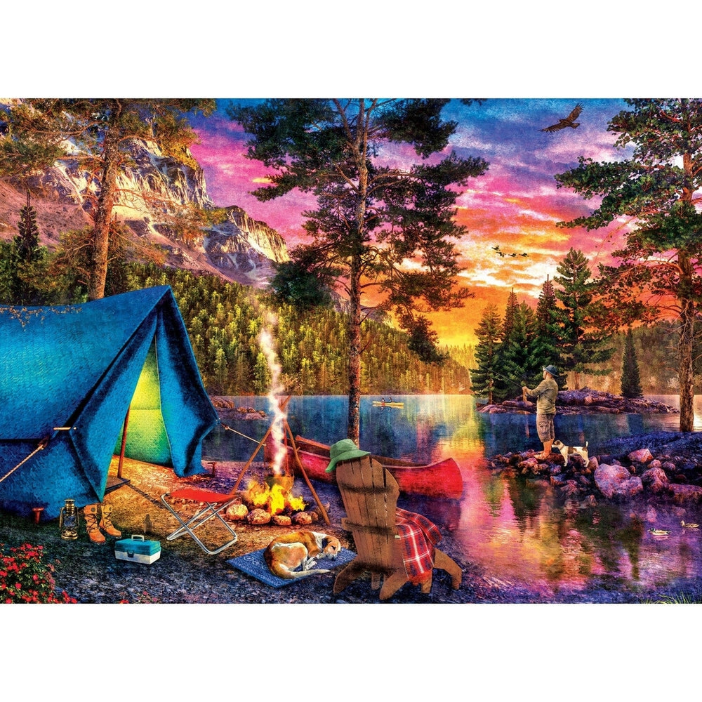 Realtree Endless Summer Sunset Jigsaw Puzzle 1000 Piece Outdoor Scene Image 2