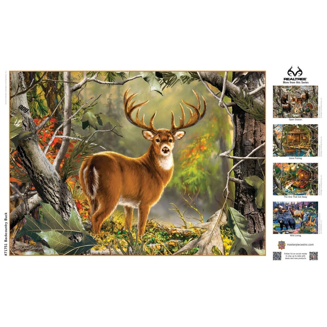 Realtree Backcountry Buck 1000 Piece Jigsaw Puzzle 19.25x26.75 Eco-Friendly Image 4