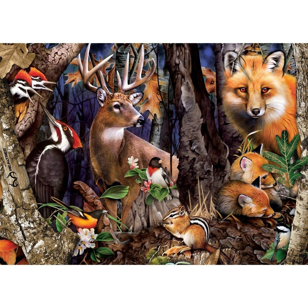 Realtree 1000 Piece Jigsaw Puzzle Forest Wildlife 19.25x26.75 Eco-Friendly Chipboard Image 2