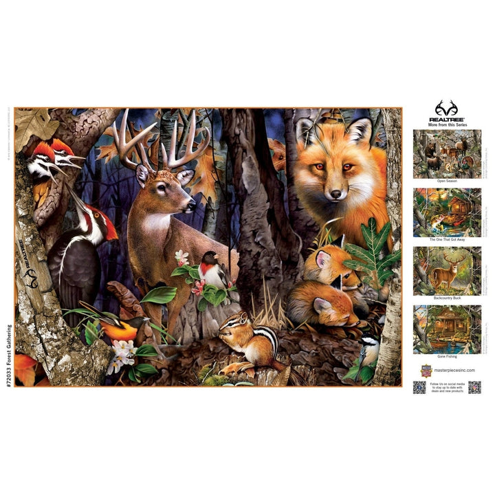 Realtree 1000 Piece Jigsaw Puzzle Forest Wildlife 19.25x26.75 Eco-Friendly Chipboard Image 4