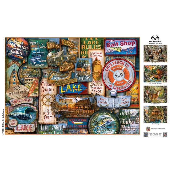 Realtree 1000 Piece Jigsaw Puzzle Cabin Signs 19.25 x 26.75 Eco-Friendly Chipboard Image 4