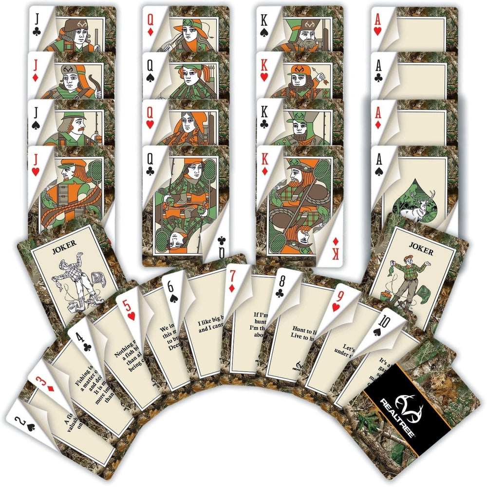 Realtree Playing Cards 54 Card Deck Camo Hunter Fisherman Designs Standard Size Image 2