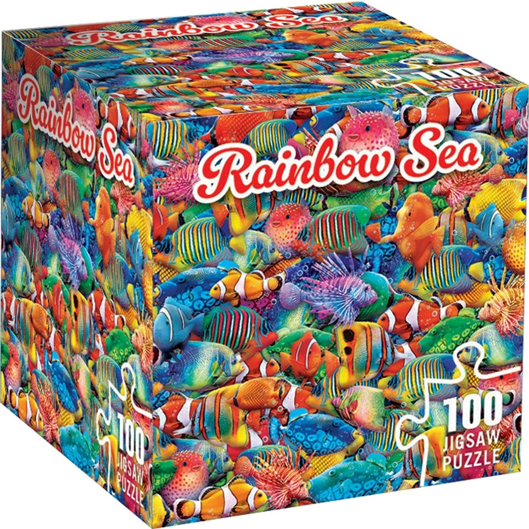 Rainbow Sea 100 Piece Jigsaw Puzzle Eco-Friendly Tropical Fun for Ages 6+ Image 1