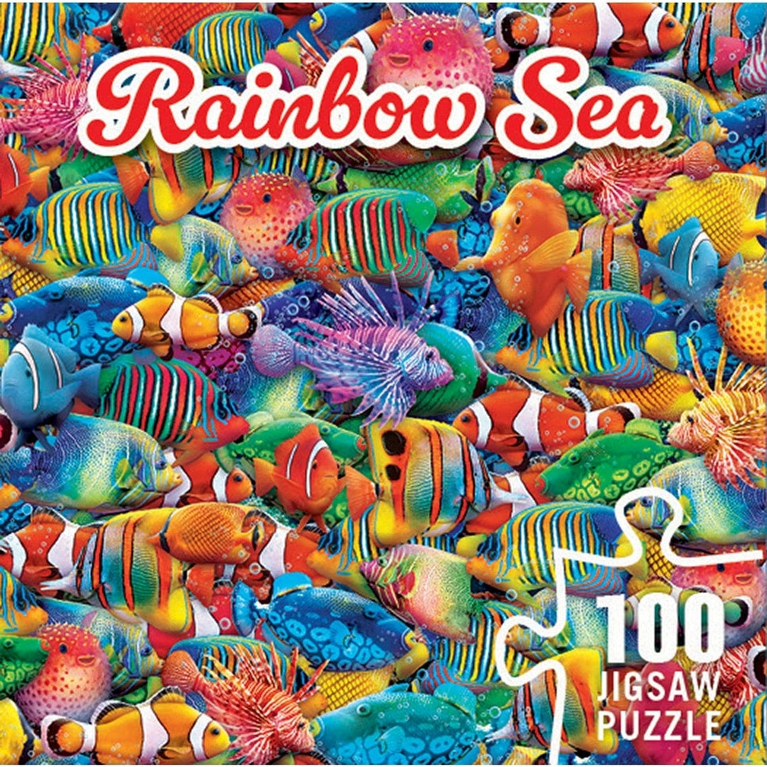 Rainbow Sea 100 Piece Jigsaw Puzzle Eco-Friendly Tropical Fun for Ages 6+ Image 3