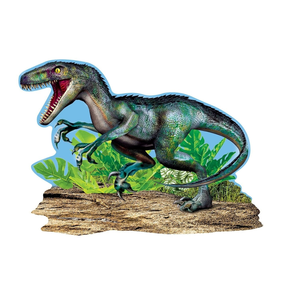 Raptor 100 Piece Shaped Jigsaw Puzzle Eco-Friendly Velociraptor Design Image 2