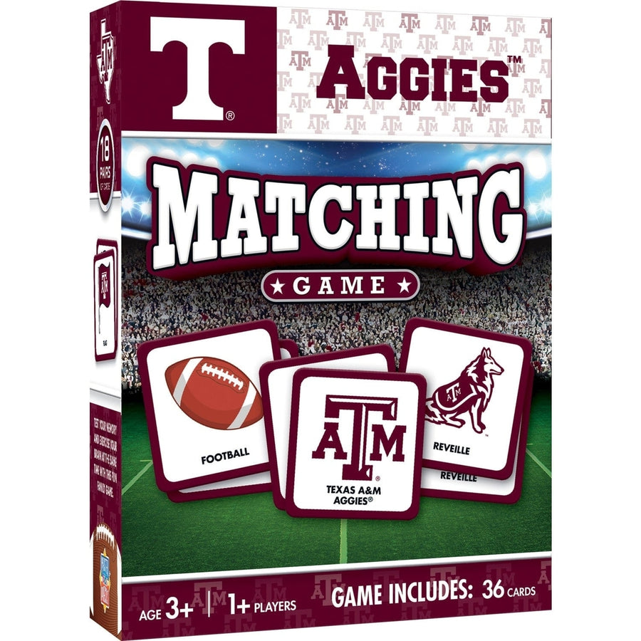 Texas AandM Aggies NCAA Matching Game Fun Family Memory Game with 18 Pairs Image 1