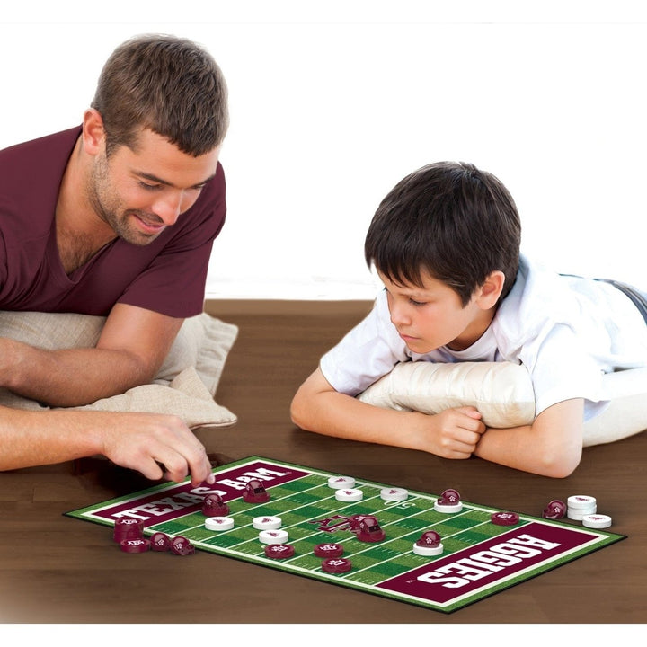 Texas AandM Aggies Checkers Board Game NCAA 24 Pieces Adults Kids 13x21.375 inches Image 4