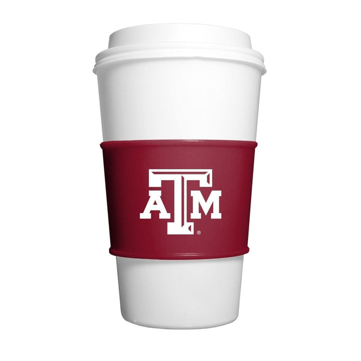 Texas AandM Aggies Silicone Cup Sleeve Durable Drink Accessory NCAA Team Spirit Image 1