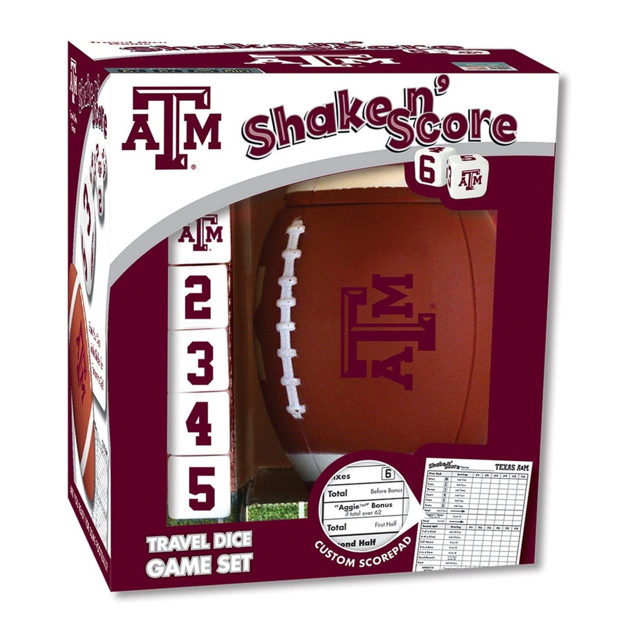 Texas AandM Aggies Shake n Score Dice Game Official NCAA Travel Game for Fans Image 1