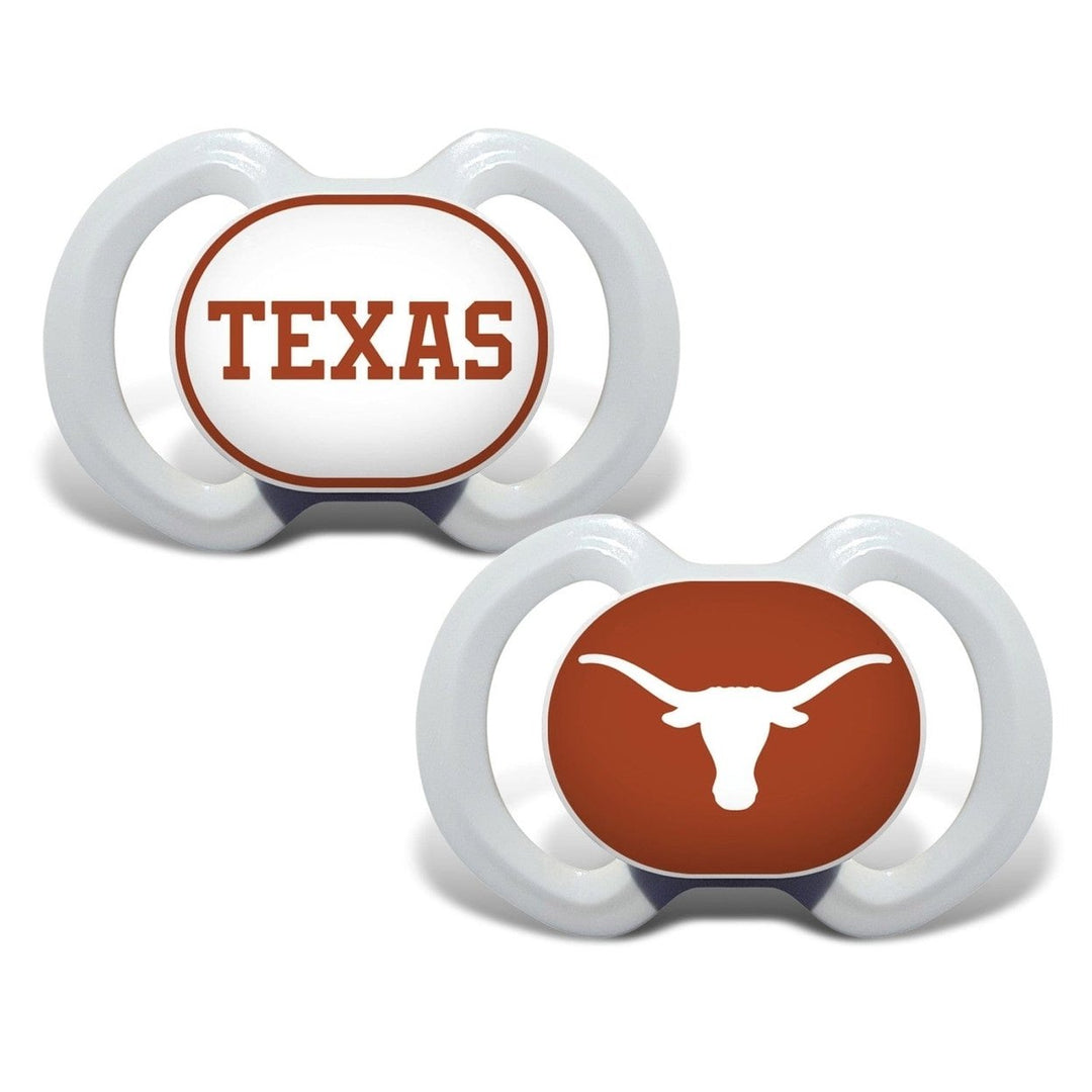 Texas Longhorns NCAA Pacifier 2-Pack Silicone BPA-Free Infant 3 Months + Image 1