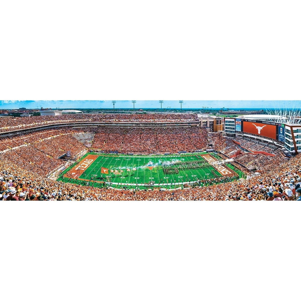 Texas Longhorns 1000 Piece Jigsaw Puzzle 13x39 Panoramic University Stadium Image 2